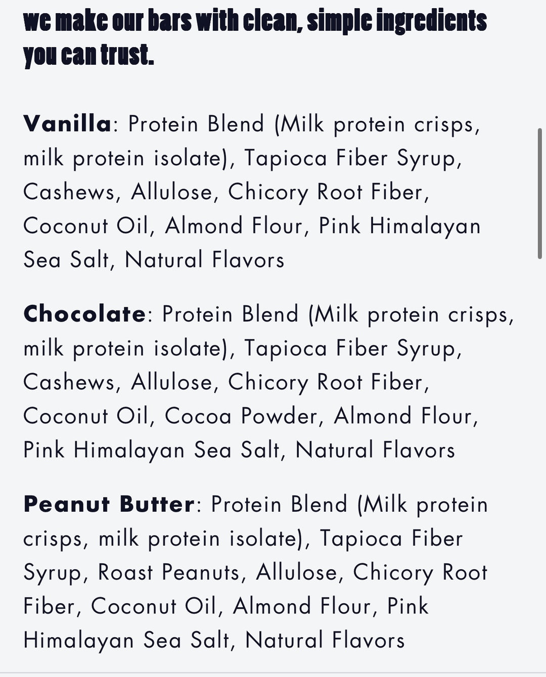 Vanilla, Chocolate, & PB Combo Box